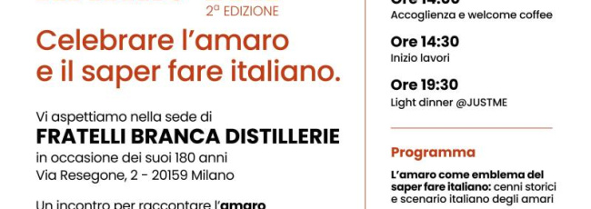 Branca celebra il World Amaro Day, tributo alla tradizione italiana