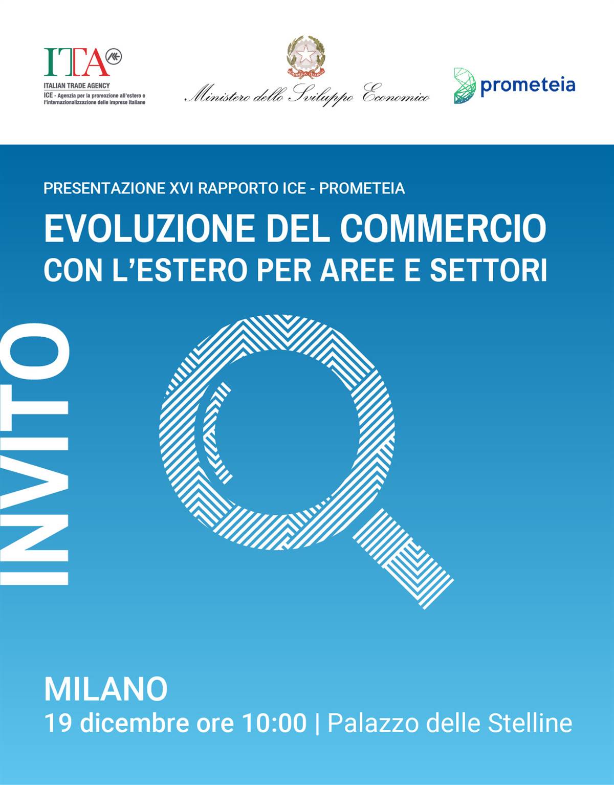 Evoluzione del commercio con l'estero per aree e settori