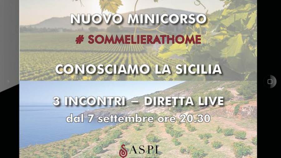 Sicilia protagonista di “Sommelier at home” di Aspi
