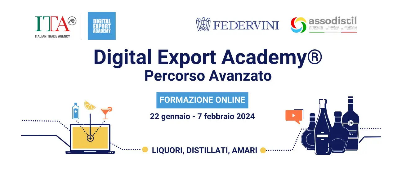 Al via le iscrizioni alla Digital Export Academy&reg; &ndash; Liquori, Distillati, Amari