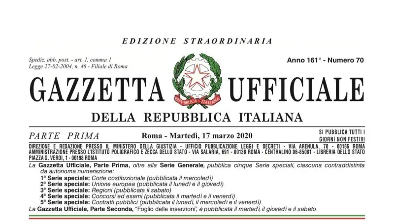 Ecco il testo del Decreto Cura Italia