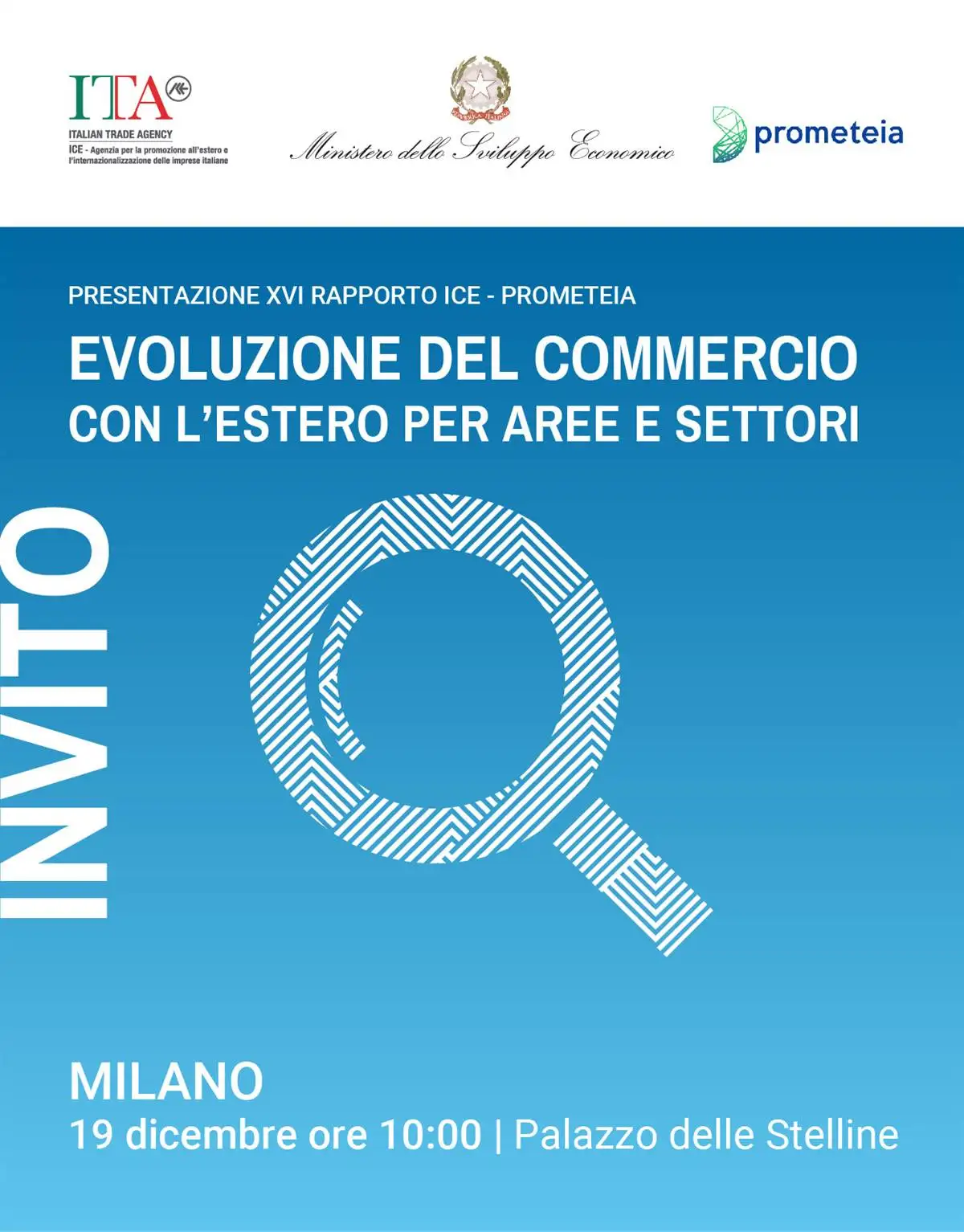 Evoluzione del commercio con l'estero per aree e settori